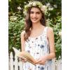 image:imageEkouaer Nightgowns for Women Cotton Long Night Gowns Sleeveless Sleep Dress Victorian Nightdress Ladies Sleepwear XS4XLFlowers White
