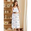 image:imageEkouaer Nightgowns for Women Cotton Long Night Gowns Sleeveless Sleep Dress Victorian Nightdress Ladies Sleepwear XS4XLFlowers White