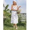 image:imageEkouaer Nightgowns for Women Cotton Long Night Gowns Sleeveless Sleep Dress Victorian Nightdress Ladies Sleepwear XS4XLFlowers White