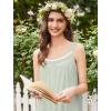 image:imageEkouaer Nightgowns for Women Cotton Long Night Gowns Sleeveless Sleep Dress Victorian Nightdress Ladies Sleepwear XS4XLLight Green