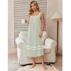 image:imageEkouaer Nightgowns for Women Cotton Long Night Gowns Sleeveless Sleep Dress Victorian Nightdress Ladies Sleepwear XS4XLLight Green