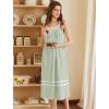 image:imageEkouaer Nightgowns for Women Cotton Long Night Gowns Sleeveless Sleep Dress Victorian Nightdress Ladies Sleepwear XS4XLLight Green