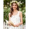 image:imageEkouaer Nightgowns for Women Cotton Long Night Gowns Sleeveless Sleep Dress Victorian Nightdress Ladies Sleepwear XS4XLLittle Flowers White