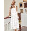image:imageEkouaer Nightgowns for Women Cotton Long Night Gowns Sleeveless Sleep Dress Victorian Nightdress Ladies Sleepwear XS4XLLittle Flowers White
