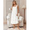 image:imageEkouaer Nightgowns for Women Cotton Long Night Gowns Sleeveless Sleep Dress Victorian Nightdress Ladies Sleepwear XS4XLLittle Flowers White