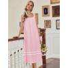 image:imageEkouaer Nightgowns for Women Cotton Long Night Gowns Sleeveless Sleep Dress Victorian Nightdress Ladies Sleepwear XS4XLPink