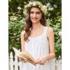 image:imageEkouaer Nightgowns for Women Cotton Long Night Gowns Sleeveless Sleep Dress Victorian Nightdress Ladies Sleepwear XS4XLWhite