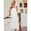 image:imageEkouaer Nightgowns for Women Cotton Long Night Gowns Sleeveless Sleep Dress Victorian Nightdress Ladies Sleepwear XS4XLWhite