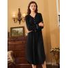 image:imageEkouaer Nightgowns for Women Long Sleeve Nightgown Long Sleepwear Button Down Sleep Shirt Soft Night Gown S4XLBlack