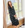 image:imageEkouaer Nightgowns for Women Long Sleeve Nightgown Long Sleepwear Button Down Sleep Shirt Soft Night Gown S4XLBlack Floral