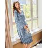 image:imageEkouaer Nightgowns for Women Long Sleeve Nightgown Long Sleepwear Button Down Sleep Shirt Soft Night Gown S4XLBluered Flowers