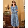 image:imageEkouaer Nightgowns for Women Long Sleeve Nightgown Long Sleepwear Button Down Sleep Shirt Soft Night Gown S4XLBluered Flowers