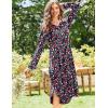 image:imageEkouaer Nightgowns for Women Long Sleeve Nightgown Long Sleepwear Button Down Sleep Shirt Soft Night Gown S4XLChristmas