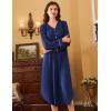 image:imageEkouaer Nightgowns for Women Long Sleeve Nightgown Long Sleepwear Button Down Sleep Shirt Soft Night Gown S4XLNavy Blue