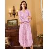 image:imageEkouaer Nightgowns for Women Long Sleeve Nightgown Long Sleepwear Button Down Sleep Shirt Soft Night Gown S4XLPink Floral
