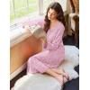 image:imageEkouaer Nightgowns for Women Long Sleeve Nightgown Long Sleepwear Button Down Sleep Shirt Soft Night Gown S4XLPink Floral
