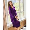 image:imageEkouaer Nightgowns for Women Long Sleeve Nightgown Long Sleepwear Button Down Sleep Shirt Soft Night Gown S4XLPurple