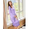 image:imageEkouaer Nightgowns for Women Long Sleeve Nightgown Long Sleepwear Button Down Sleep Shirt Soft Night Gown S4XLPurple Stars