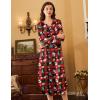 image:imageEkouaer Nightgowns for Women Long Sleeve Nightgown Long Sleepwear Button Down Sleep Shirt Soft Night Gown S4XLRed Christmas