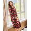 image:imageEkouaer Nightgowns for Women Long Sleeve Nightgown Long Sleepwear Button Down Sleep Shirt Soft Night Gown S4XLRed Christmas