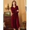 image:imageEkouaer Nightgowns for Women Long Sleeve Nightgown Long Sleepwear Button Down Sleep Shirt Soft Night Gown S4XLWine Red