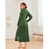 image:imageEkouaer Nightgowns for Women Long Sleeves Nightgown Soft Sleepwear Button V Neck Sleepshirt Long Nightgown SXXLArmy Green