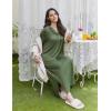 image:imageEkouaer Nightgowns for Women Long Sleeves Nightgown Soft Sleepwear Button V Neck Sleepshirt Long Nightgown SXXLArmy Green