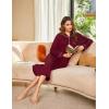 image:imageEkouaer Nightgowns for Women Long Sleeves Nightgown Soft Sleepwear Button V Neck Sleepshirt Long Nightgown SXXLWine Red