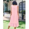 image:imageEkouaer Nightgowns for Women Sleeveless Night Gown Victorian Sleep Shirt with Pockets Ladies Pajamas Lace Trim SleepwearDark Pink