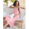 image:imageEkouaer Nightgowns for Women Sleeveless Night Gown Victorian Sleep Shirt with Pockets Ladies Pajamas Lace Trim SleepwearDark Pink