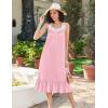 image:imageEkouaer Nightgowns for Women Sleeveless Night Gown Victorian Sleep Shirt with Pockets Ladies Pajamas Lace Trim SleepwearDark Pink