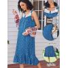 image:imageEkouaer Nightgowns for Women Sleeveless Night Gown Victorian Sleep Shirt with Pockets Ladies Pajamas Lace Trim SleepwearDog Paws Print