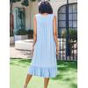 image:imageEkouaer Nightgowns for Women Sleeveless Night Gown Victorian Sleep Shirt with Pockets Ladies Pajamas Lace Trim SleepwearLight Blue
