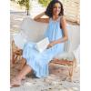 image:imageEkouaer Nightgowns for Women Sleeveless Night Gown Victorian Sleep Shirt with Pockets Ladies Pajamas Lace Trim SleepwearLight Blue