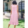 image:imageEkouaer Nightgowns for Women Sleeveless Night Gown Victorian Sleep Shirt with Pockets Ladies Pajamas Lace Trim SleepwearPink Flowers