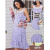 image:imageEkouaer Nightgowns for Women Sleeveless Night Gown Victorian Sleep Shirt with Pockets Ladies Pajamas Lace Trim SleepwearPolka Dots