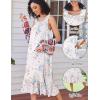 image:imageEkouaer Nightgowns for Women Sleeveless Night Gown Victorian Sleep Shirt with Pockets Ladies Pajamas Lace Trim SleepwearPurple Flowers