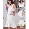 image:imageEkouaer Nightgowns for Women Sleeveless Night Gown Victorian Sleep Shirt with Pockets Ladies Pajamas Lace Trim SleepwearWhite