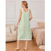 image:imageEkouaer Nightgowns for Women Sleeveless Night Gown Victorian Sleep Shirt with Pockets Ladies Pjs Lace Trim Sleepwear SXXLGreen Yellow Flowers