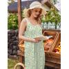 image:imageEkouaer Nightgowns for Women Sleeveless Night Gown Victorian Sleep Shirt with Pockets Ladies Pjs Lace Trim Sleepwear SXXLGreen Yellow Flowers