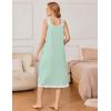 image:imageEkouaer Nightgowns for Women Sleeveless Night Gown Victorian Sleep Shirt with Pockets Ladies Pjs Lace Trim Sleepwear SXXLLight Green