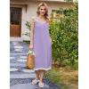 image:imageEkouaer Nightgowns for Women Sleeveless Night Gown Victorian Sleep Shirt with Pockets Ladies Pjs Lace Trim Sleepwear SXXLLilac