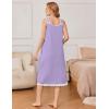 image:imageEkouaer Nightgowns for Women Sleeveless Night Gown Victorian Sleep Shirt with Pockets Ladies Pjs Lace Trim Sleepwear SXXLLilac
