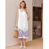 image:imageEkouaer Nightgowns for Women Sleeveless Night Gown Victorian Sleep Shirt with Pockets Ladies Pjs Lace Trim Sleepwear SXXLWatercolor Flowerspurple