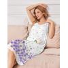 image:imageEkouaer Nightgowns for Women Sleeveless Night Gown Victorian Sleep Shirt with Pockets Ladies Pjs Lace Trim Sleepwear SXXLWatercolor Flowerspurple