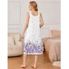 image:imageEkouaer Nightgowns for Women Sleeveless Night Gown Victorian Sleep Shirt with Pockets Ladies Pjs Lace Trim Sleepwear SXXLWatercolor Flowerspurple