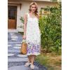 image:imageEkouaer Nightgowns for Women Sleeveless Night Gown Victorian Sleep Shirt with Pockets Ladies Pjs Lace Trim Sleepwear SXXLWatercolor Flowerspurple