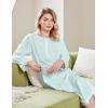 image:imageEkouaer Victorian Nightgown 100 Cotton Long Sleeve Vintage Old Fashioned Gown for WomenLight Blue