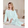 image:imageEkouaer Victorian Nightgown 100 Cotton Long Sleeve Vintage Old Fashioned Gown for WomenLight Blue