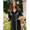 image:imageEkouaer Women Flannel Nightgown Full Length Boyfriend Nightshirt Plaid Long Sleep Dress with Button Loungewear SXXXLBlack